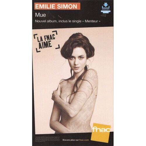 Rare Plv Cartonnée Rigide 14x25cm Emilie Simon Mue 2014 / Magasins Fnac