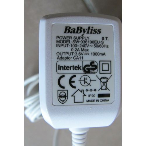 BABYLISS For Men Chargeur 3.6V pour Tondeuses E870 à E879 [CA11 _ 036100]
