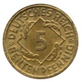 Pièce 5 Reichspfennig Allemagne - 1924 A