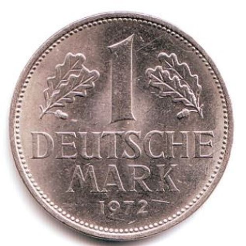 Pièce 1 Deutsch Mark Allemagne - 1972 F