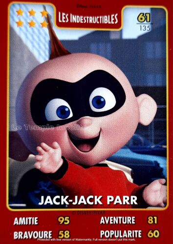 Carte Disney "Les Indestructibles" - Jack-Jack Parr 61/135