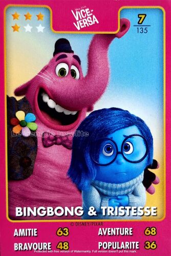 Carte Disney "Vice-Versa" - Bingbong & Tristesse 7/135