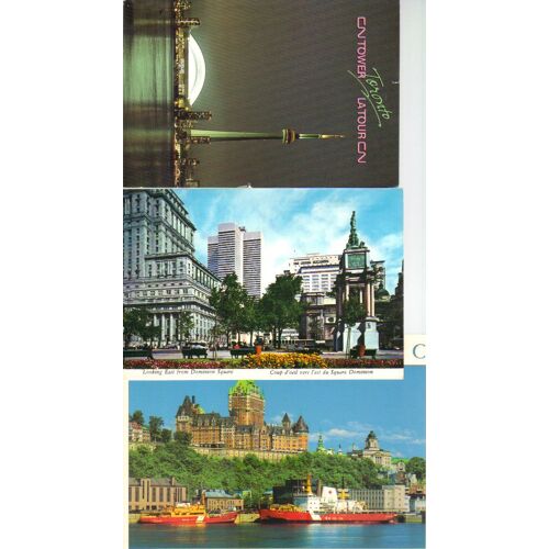 Lot De 10 Cartes Postales Timbrées Du Canada : Quebec, Parkwood,St Eugene, Moraine Lake, Tadoussac, Montreal, Toronto °°°