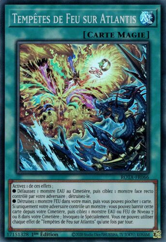 Yu Gi Oh Rota Fr066 Tempêtes De Feu Sur Atlantis Super Rare