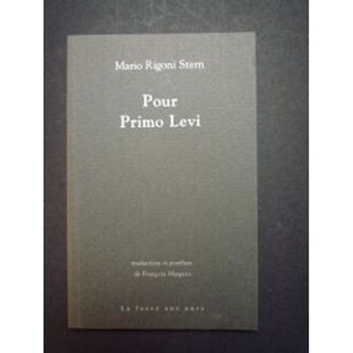 Pour Primo Levi