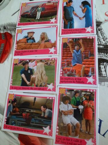 Lot De 7 Cartes High School Musical 2 