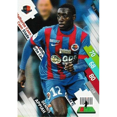 Carte Panini Foot Adrenalyn 2014 / 2015 Dennis Appiah Caen