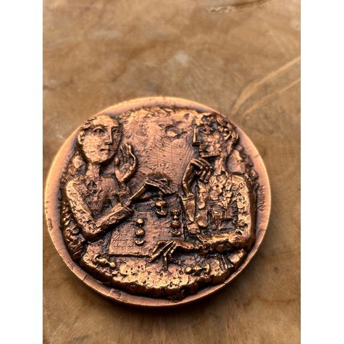 Médaille Bronze / Joueurs D’Échecs /Monnaie De Paris 