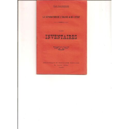 La Séparation De L'église & De L'état - Les Inventaires