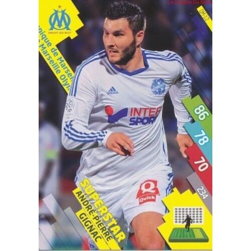 Carte Panini Foot Adrenalyn 2014 / 2015 Andre Pierre Gignac Marseille Superstar