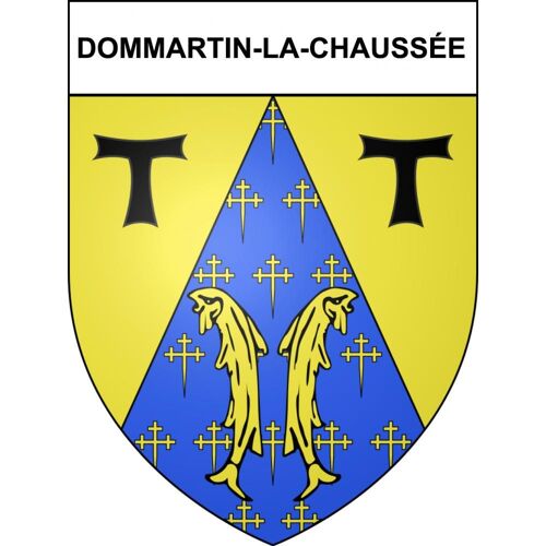 Dommartin-La-Chaussée 54 Ville Sticker Blason Écusson Autocollant Adhésif - Taille : 12 Cm