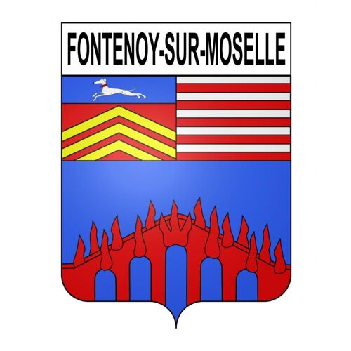 Fontenoy-Sur-Moselle 54 Ville Sticker Blason Écusson Autocollant Adhésif - 12 Cm