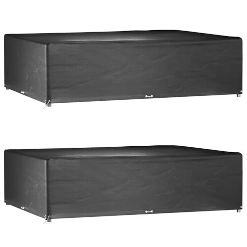 Vidaxl Housses De Salon De Jardin 2 Pcs 16 ?illets Rectangulaire