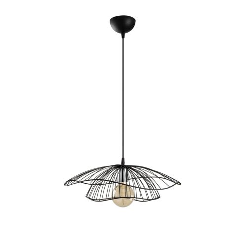 Suspension D'intérieur Design Double Alvéoles - Diam. 50 Cm - Noir