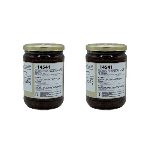 Lot 2x Chutney De Figue Au Poivre Penja - Maison Des Gourmets - Pot 650g