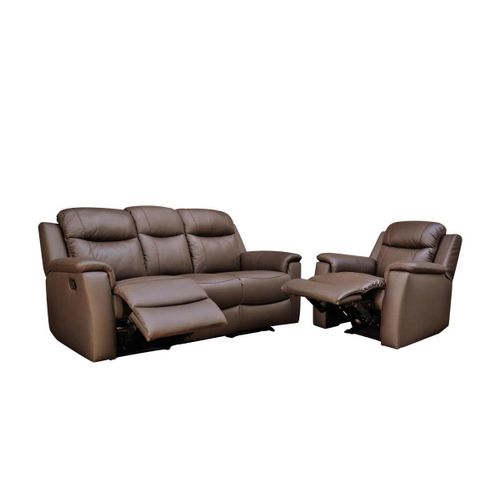 Canapé 3+1 Places Relax Evasion En Cuir - Marron