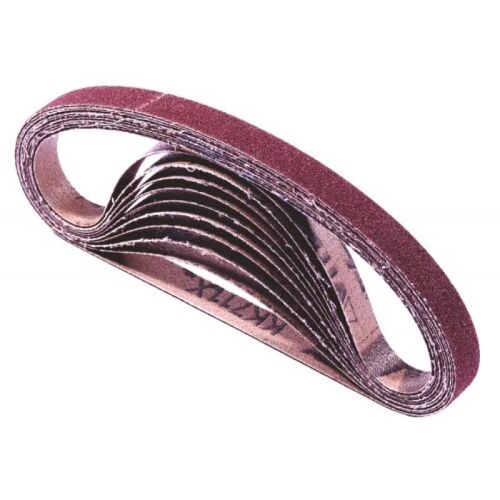 Abrasifs en bandes courtes et étroites toile KK504X 30x533 mm grain 120 en boîte de 10