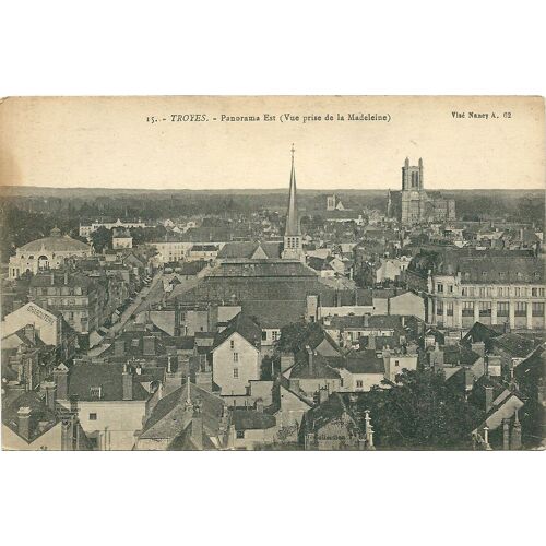 Carte Postale Ancienne, France, Aube ( 10 ), Troyes, Panorama Est, Vue Prise De La Madeleine
