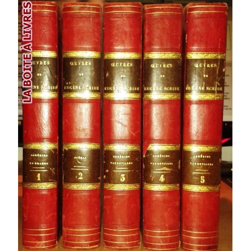 Oeuvres Complètes Théâtre Ornées De De Cent Quatre-Vingt  Vignettes En Taille-Douce En 5 Volumes