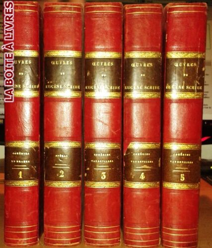 Oeuvres Complètes Théâtre Ornées De De Cent Quatre-Vingt  Vignettes En Taille-Douce En 5 Volumes