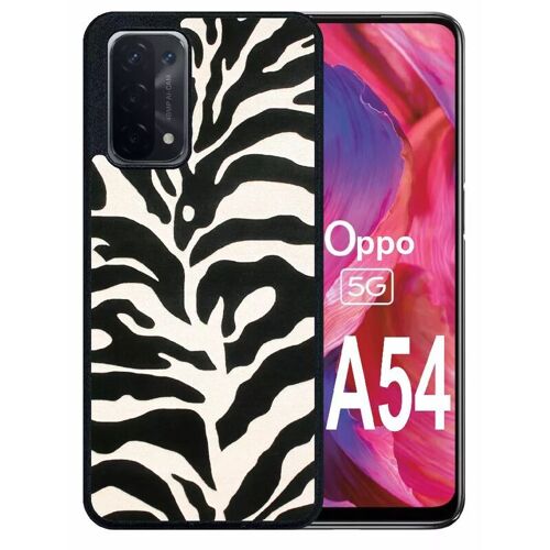 Coque pour oppo a54 5g - zebré - silicone - noir