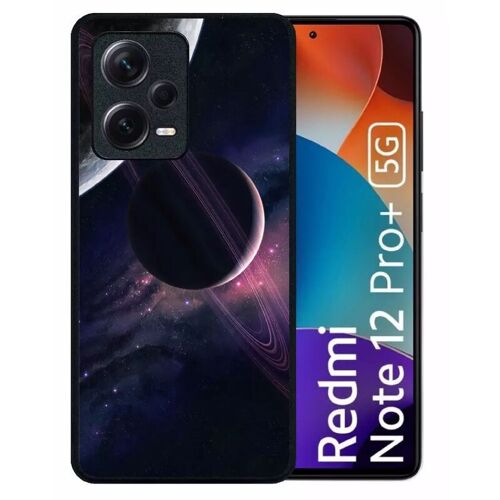 Coque Pour Redmi Note 12 Pro+ - Espace Saturne - Silicone - Noir