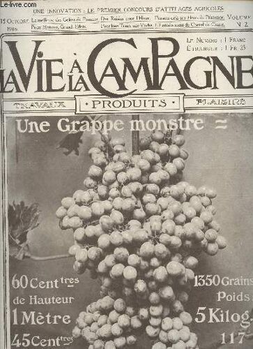 Vie A La Campagne N° 2 - Vol. I - 15 Oct. 1906 - M. Joseph Ruau, Ministre De L Agriculture- Pour Bien Traire Une Vache - Jardins Constamment Fleuris De Mars À Juin - Conduisez Vos Attelages Sans(...)