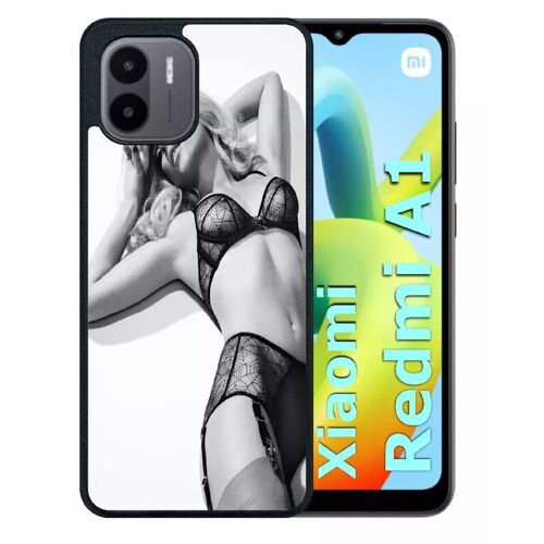 Coque Pour Redmi A1 - Femme Sexy Noir Et Blanc - Silicone - Noir