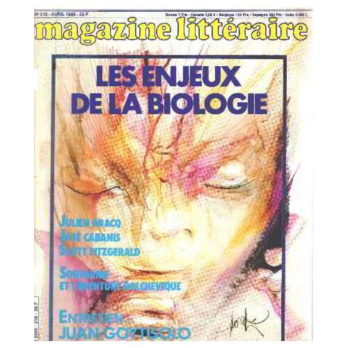 Magazine Litteraire N° 218 / Les Enjeux De La Biologie