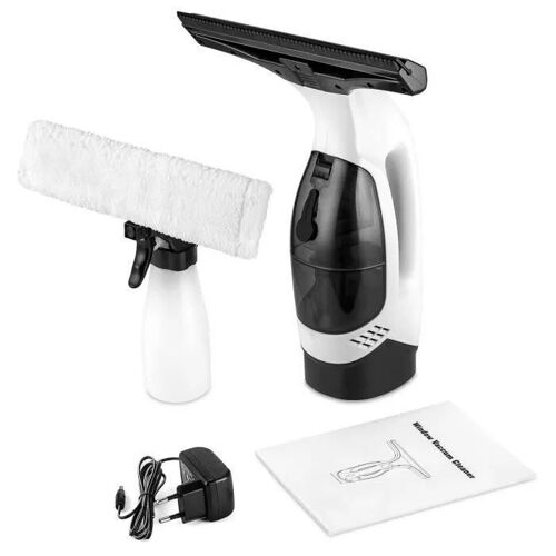 Nettoyeur de Vitres, Lave Vitre électrique Nettoyeur, Raclette vitre sans fil, Pulvérisateur avec Microfibres (20W/150ml/30 min) - Blanc