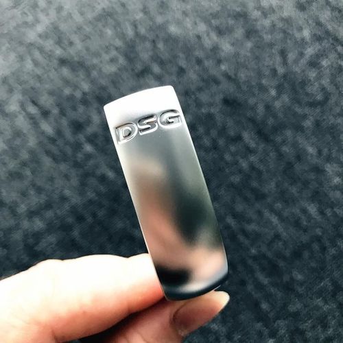 Mat Dsg - Couvercle Latéral De Pommeau De Levier De Vitesse En Alcantara, Chromé Mat Avec Emblème Dsg Pour Vw Golf 6 7 R Gti Passat B7 B8 Cc R20 Jetta Mk6 Gli