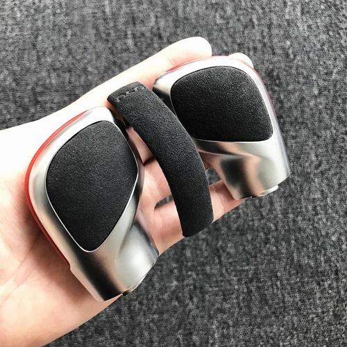 Alcantara Rouge Dsg - Couvercle Latéral De Pommeau De Levier De Vitesse En Alcantara, Chromé Mat Avec Emblème Dsg Pour Vw Golf 6 7 R Gti Passat B7 B8 Cc R20 Jetta Mk6 Gli