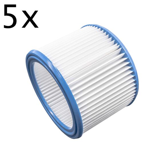 vhbw Set de filtres 5x Filtre plissé compatible avec Nilfisk Attix 50-21 PC, 50-21 PC Clean Room aspirateur à sec ou humide - Filtre à cartouche
