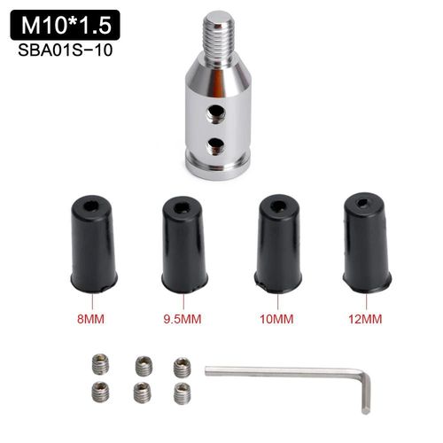 M10x1.5 Argent - M12x1.25mm /M10x1.5mm Universel En Aluminium Levier De Vitesse Pommeau De Levier De Vitesses Adaptateur Pour Manettes Non Filetées Pour Bmw Mini 4 Couleurs