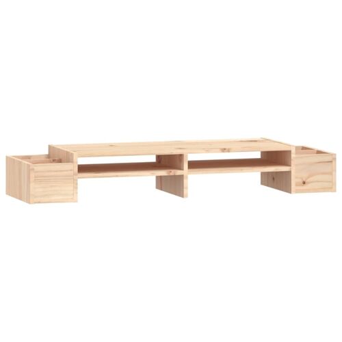 vidaXL Support pour moniteur 100x27,5x15 cm Bois de pin solide