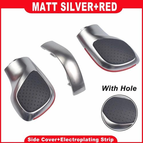 Option 2 - Pommeau De Levier De Vitesse De Voiture Rouge/Bleu Chromé Mat Pour Vw Golf 6 7 R Gti Passat B7 B8 Cc R20 Jetta Mk6 Gli Dsg Couvercle Emblème