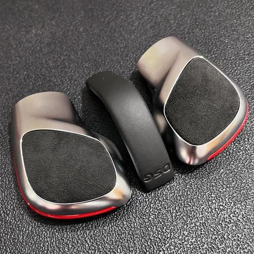 Daim Rouge 3 - Couvercle Latéral De Levier De Vitesse En Cuir Suédé, Emblème Dsg Pour Vw Golf 6 Golf 7 R Gti Passat B7 B8 Cc R20 Jetta Mk6 Gli