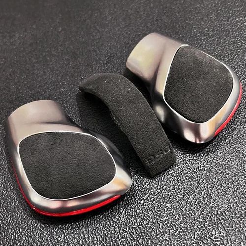 Daim Rouge 1 - Couvercle Latéral De Levier De Vitesse En Cuir Suédé, Emblème Dsg Pour Vw Golf 6 Golf 7 R Gti Passat B7 B8 Cc R20 Jetta Mk6 Gli