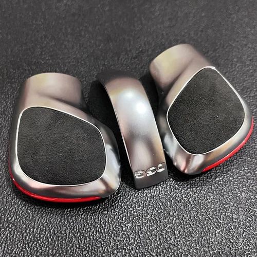 Daim Rouge 2 - Couvercle Latéral De Levier De Vitesse En Cuir Suédé, Emblème Dsg Pour Vw Golf 6 Golf 7 R Gti Passat B7 B8 Cc R20 Jetta Mk6 Gli