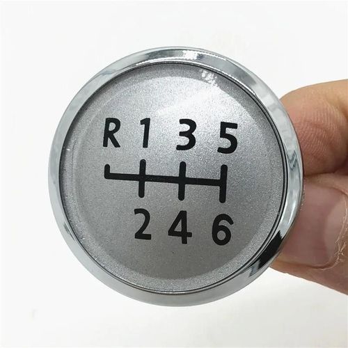 Argent 6 Vitesses - Pommeau De Levier De Vitesses Couvercle Emblème Pour Volkswagen Vw Transporter T5 T5.1 Gp 2003 2004 2005 2006 2007 2008 2009 2010 2011