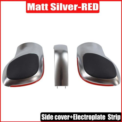 Variante 9 - Pommeau De Levier De Vitesse De Voiture Rouge/Bleu Chromé Mat Pour Vw Golf 6 7 R Gti Passat B7 B8 Cc R20 Jetta Mk6 Gli Dsg Couvercle Emblème