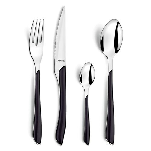 Amefa Ensemble De Couverts 16 Pcs Eclat Noir