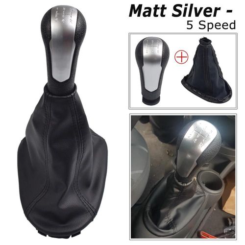 Mat 5 Avec Botte - Pommeau De Levier De Vitesse En Cuir Pu, 5 Vitesses, Pour Chevrolet Matiz Spark M300 2009 2010 2011 2012 2013 2014 2015 2016