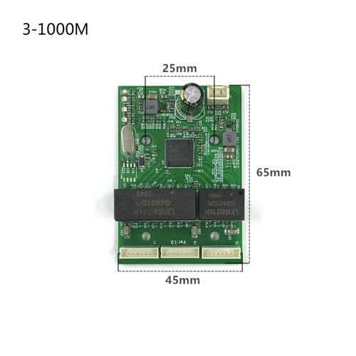 3port1000m - Module de commutation Gigabit à 3/4 ports, largement utilisé dans les lignes LED, carte PCBA, mini port de contact