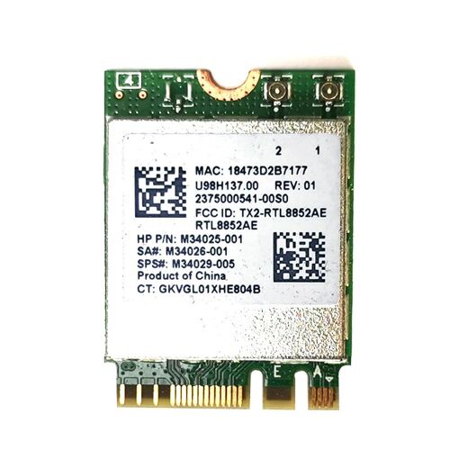 Rtl8852ae - Module Wifi Sans Fil 2.4g 5g 802.11ac/ax Rtl8852ae Rtl8852, Carte Réseau 6 Mu-mimo, Bluetooth, Compatible 5.2 Pour Win 10