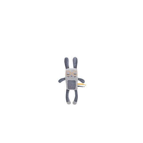 Doudou Lapin Gad Gris Bleu Marine Tape A L'oeil Peluche Bebe 