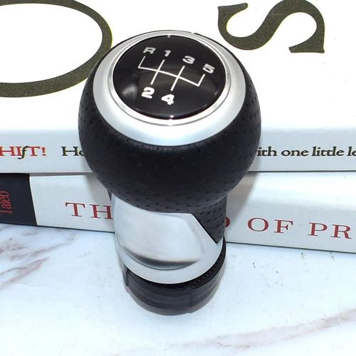 5 Vitesse-Argent B - Pommeau De Levier De Vitesse Pour Audi Skoda Siège A3 A4 B6 B7 B8 A6 S4 B8 8k A5 8t Q5 8r Volkswagen Vw Passat Golf 12mm