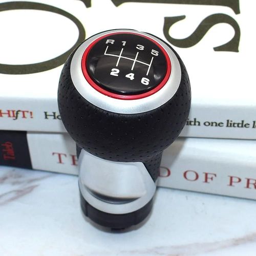 6 Vitesse-Rouge A - Pommeau De Levier De Vitesse Pour Audi Skoda Siège A3 A4 B6 B7 B8 A6 S4 B8 8k A5 8t Q5 8r Volkswagen Vw Passat Golf 12mm