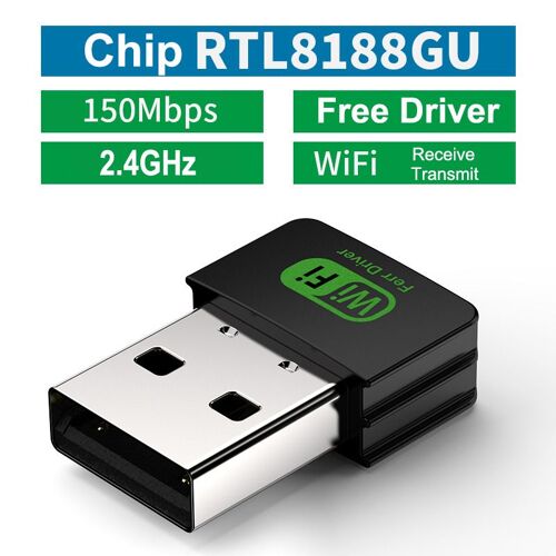 Pip 8188GU - Mini Adaptateur Usb Wifi Bluetooth 150mbps 2.4ghz, Antenne Ethernet, Dongle Lan, Carte Réseau Sans Fil, Récepteur Pour Pc De Bureau