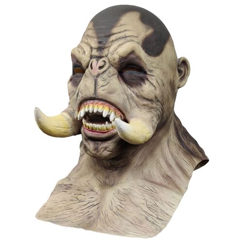 Masque D'halloween Orc, Couvre-Chef, Masque Effrayant D'halloween, Masque En Latex, Ivoire Orc Fête D'horreur, Masque Sanglant Warcraft, Accessoires De Cosplay